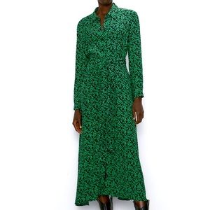 NWT Leaf Print Collard Shirt Dress - SOLD OUT